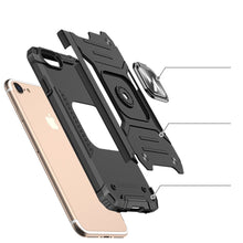 Заредете изображение във визуализатора на галерията – Wozinsky Ring Armor Case Kickstand Tough Rugged Cover for iPhone SE 2022 / SE 2020 / iPhone 8 / iPhone 7 black - TopMag
