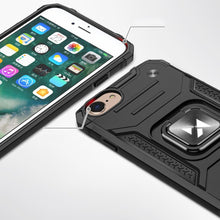 Заредете изображение във визуализатора на галерията – Wozinsky Ring Armor Case Kickstand Tough Rugged Cover for iPhone SE 2022 / SE 2020 / iPhone 8 / iPhone 7 black - TopMag
