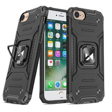 Заредете изображение във визуализатора на галерията – Wozinsky Ring Armor Case Kickstand Tough Rugged Cover for iPhone SE 2022 / SE 2020 / iPhone 8 / iPhone 7 black - TopMag
