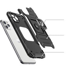 Заредете изображение във визуализатора на галерията – Wozinsky Ring Armor Case Kickstand Tough Rugged Cover for iPhone 11 Pro blue - TopMag

