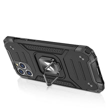 Заредете изображение във визуализатора на галерията – Wozinsky Ring Armor Case Kickstand Tough Rugged Cover for iPhone 11 Pro blue - TopMag
