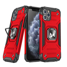 Заредете изображение във визуализатора на галерията – Wozinsky Ring Armor Case Kickstand Tough Rugged Cover for iPhone 11 Pro red - TopMag
