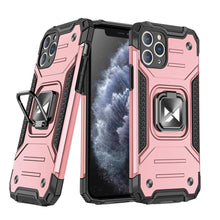 Заредете изображение във визуализатора на галерията – Wozinsky Ring Armor Case Kickstand Tough Rugged Cover for iPhone 11 Pro pink - TopMag
