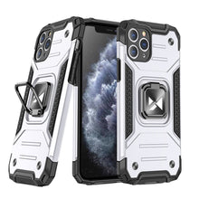 Заредете изображение във визуализатора на галерията – Wozinsky Ring Armor Case Kickstand Tough Rugged Cover for iPhone 11 Pro silver - TopMag
