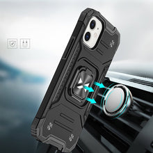Заредете изображение във визуализатора на галерията – Wozinsky Ring Armor Case Kickstand Tough Rugged Cover for iPhone 12 mini black - TopMag
