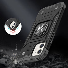 Заредете изображение във визуализатора на галерията – Wozinsky Ring Armor Case Kickstand Tough Rugged Cover for iPhone 12 mini black - TopMag
