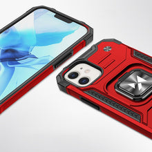Заредете изображение във визуализатора на галерията – Wozinsky Ring Armor Case Kickstand Tough Rugged Cover for iPhone 12 mini red - TopMag
