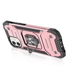 Заредете изображение във визуализатора на галерията – Wozinsky Ring Armor Case Kickstand Tough Rugged Cover for iPhone 12 mini pink - TopMag
