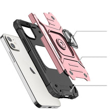 Заредете изображение във визуализатора на галерията – Wozinsky Ring Armor Case Kickstand Tough Rugged Cover for iPhone 12 mini pink - TopMag
