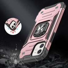 Заредете изображение във визуализатора на галерията – Wozinsky Ring Armor Case Kickstand Tough Rugged Cover for iPhone 12 mini pink - TopMag

