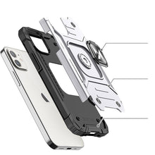 Заредете изображение във визуализатора на галерията – Wozinsky Ring Armor Case Kickstand Tough Rugged Cover for iPhone 12 mini silver - TopMag
