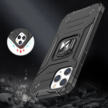 Заредете изображение във визуализатора на галерията – Wozinsky Ring Armor Case Kickstand Tough Rugged Cover for iPhone 12 Pro Max black - TopMag
