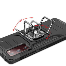 Заредете изображение във визуализатора на галерията – Wozinsky Ring Armor Case Kickstand Tough Rugged Cover for Samsung Galaxy S20 FE 5G black - TopMag

