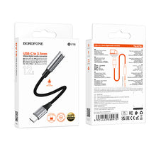 Заредете изображение във визуализатора на галерията – Borofone Adapter BV16 - Type C to jack 3,5mm - black
