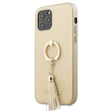 Заредете изображение във визуализатора на галерията – Guess GUHCP12MRSSABE iPhone 12/12 Pro 6,1" beige/beżowy hardcase Saffiano with ring stand
