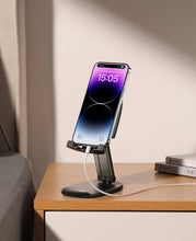 Заредете изображение във визуализатора на галерията – Joyroom JR-ZS371 foldable stand for tablet phone with height adjustment - black
