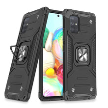 Заредете изображение във визуализатора на галерията – Wozinsky Ring Armor Case Kickstand Tough Rugged Cover for Samsung Galaxy A71 5G black - TopMag
