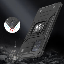 Заредете изображение във визуализатора на галерията – Wozinsky Ring Armor Case Kickstand Tough Rugged Cover for Samsung Galaxy A71 5G black - TopMag
