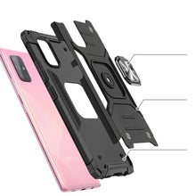 Заредете изображение във визуализатора на галерията – Wozinsky Ring Armor Case Kickstand Tough Rugged Cover for Samsung Galaxy A71 5G blue - TopMag
