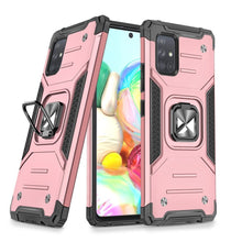 Заредете изображение във визуализатора на галерията – Wozinsky Ring Armor Case Kickstand Tough Rugged Cover for Samsung Galaxy A71 5G pink - TopMag
