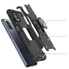 Заредете изображение във визуализатора на галерията – Wozinsky Ring Armor Case Kickstand Tough Rugged Cover for Samsung Galaxy M51 black - TopMag
