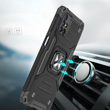 Заредете изображение във визуализатора на галерията – Wozinsky Ring Armor Case Kickstand Tough Rugged Cover for Samsung Galaxy M51 blue - TopMag
