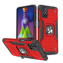 Заредете изображение във визуализатора на галерията – Wozinsky Ring Armor Case Kickstand Tough Rugged Cover for Samsung Galaxy M51 red - TopMag
