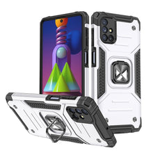 Заредете изображение във визуализатора на галерията – Wozinsky Ring Armor Case Kickstand Tough Rugged Cover for Samsung Galaxy M51 silver - TopMag
