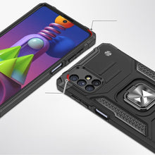 Заредете изображение във визуализатора на галерията – Wozinsky Ring Armor Case Kickstand Tough Rugged Cover for Samsung Galaxy M51 silver - TopMag
