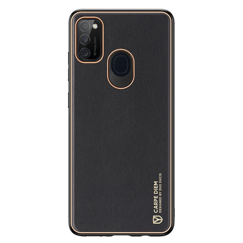 Dux Ducis Yolo elegant case made of soft TPU and PU leather for Samsung Galaxy M30s black - TopMag