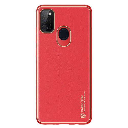 Dux Ducis Yolo elegant case made of soft TPU and PU leather for Samsung Galaxy M30s red - TopMag