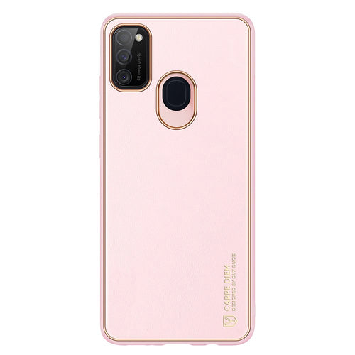 Dux Ducis Yolo elegant case made of soft TPU and PU leather for Samsung Galaxy M30s pink - TopMag