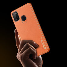 Заредете изображение във визуализатора на галерията – Dux Ducis Yolo elegant case made of soft TPU and PU leather for Samsung Galaxy M30s orange - TopMag
