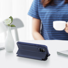 Заредете изображение във визуализатора на галерията – DUX DUCIS Skin X Bookcase type case for Samsung Galaxy A42 5G blue - TopMag
