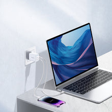Заредете изображение във визуализатора на галерията – Choetech 2xUSB-C PD 40W charger white (Q5006-EU)

