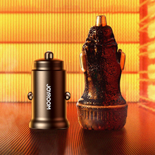 Заредете изображение във визуализатора на галерията – Joyroom JR-CCN06 30W 2x USB-C mini car charger metal - black
