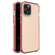 Заредете изображение във визуализатора на галерията – Spring Armor clear TPU gel rugged protective cover with colorful frame for iPhone 12 Pro Max red - TopMag
