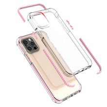 Заредете изображение във визуализатора на галерията – Spring Armor clear TPU gel rugged protective cover with colorful frame for iPhone 12 Pro / iPhone 12 blue - TopMag
