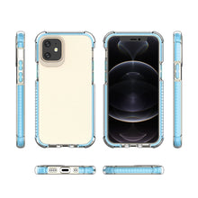 Заредете изображение във визуализатора на галерията – Spring Armor clear TPU gel rugged protective cover with colorful frame for iPhone 12 mini blue - TopMag
