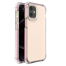 Заредете изображение във визуализатора на галерията – Spring Armor clear TPU gel rugged protective cover with colorful frame for iPhone 12 mini pink - TopMag
