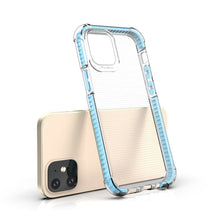 Заредете изображение във визуализатора на галерията – Spring Armor clear TPU gel rugged protective cover with colorful frame for iPhone 12 mini pink - TopMag
