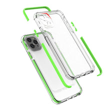 Заредете изображение във визуализатора на галерията – Spring Armor clear TPU gel rugged protective cover with colorful frame for iPhone 11 Pro Max blue - TopMag
