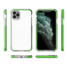 Заредете изображение във визуализатора на галерията – Spring Armor clear TPU gel rugged protective cover with colorful frame for iPhone 11 Pro Max blue - TopMag
