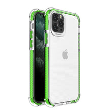 Заредете изображение във визуализатора на галерията – Spring Armor clear TPU gel rugged protective cover with colorful frame for iPhone 11 Pro Max green - TopMag
