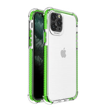 Заредете изображение във визуализатора на галерията – Spring Armor clear TPU gel rugged protective cover with colorful frame for iPhone 11 Pro green - TopMag
