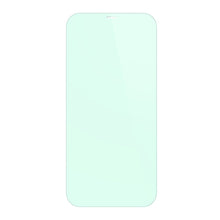 Заредете изображение във визуализатора на галерията – Baseus 2x 0,3 mm Eye Protection Full Coverage Green Tempered Glass Film with Anti Blue Light Filter for iPhone 12 mini (SGAPIPH54N-LP02) - TopMag
