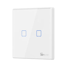 Заредете изображение във визуализатора на галерията – Sonoff T2EU2C-RF Three Channel Touch Light Switch Wi-Fi Button 433MHz Wireless RF Remote white (M0802030010) - TopMag
