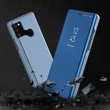 Заредете изображение във визуализатора на галерията – Clear View Case cover for Samsung Galaxy A12 / Galaxy M12 blue - TopMag
