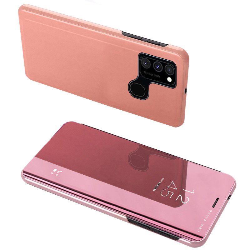 Clear View Case cover for Samsung Galaxy A12 / Galaxy M12 pink - TopMag