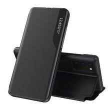 Заредете изображение във визуализатора на галерията – Eco Leather View Case elegant bookcase type case with kickstand for Samsung Galaxy M51 black - TopMag
